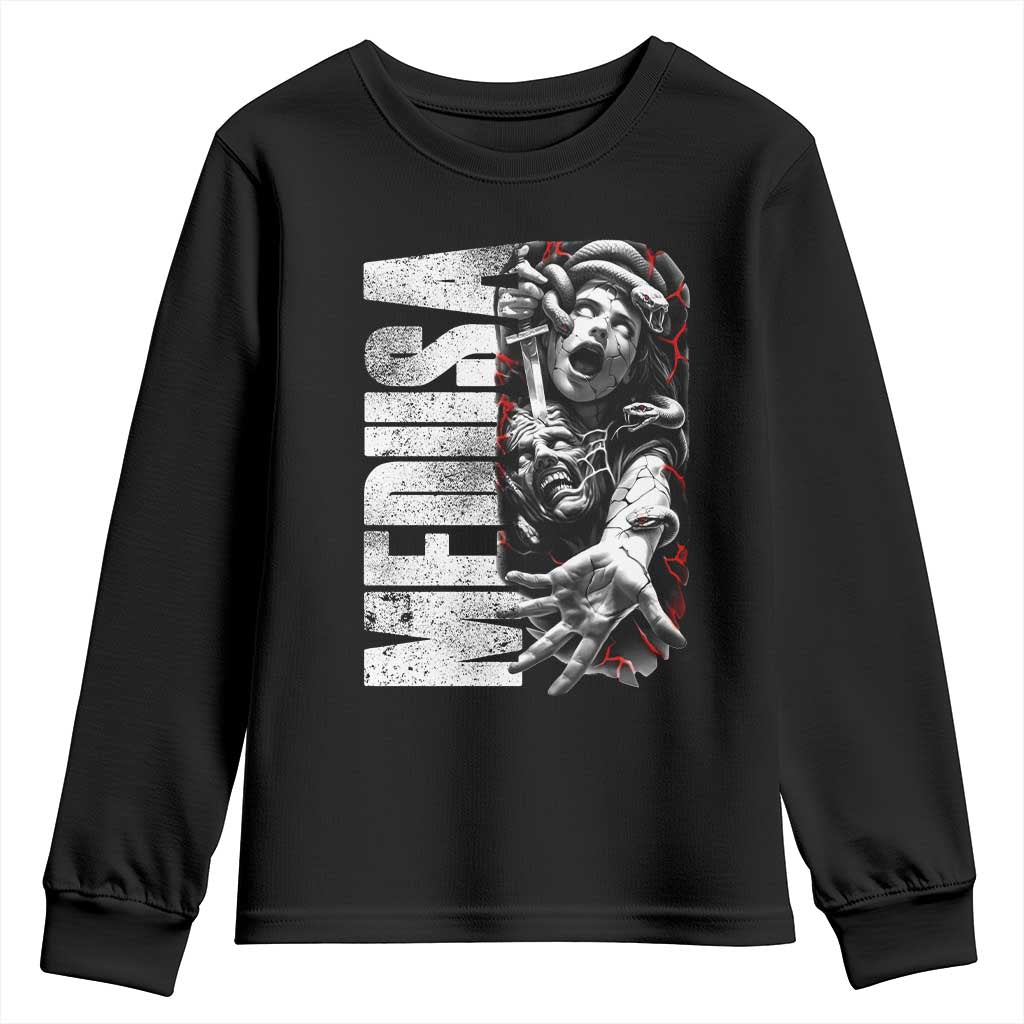 Greek Mythology Medusa Youth Sweatshirt TS09 Black Print Your Wear