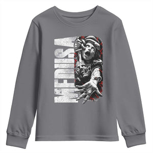 Greek Mythology Medusa Youth Sweatshirt TS09 Charcoal Print Your Wear
