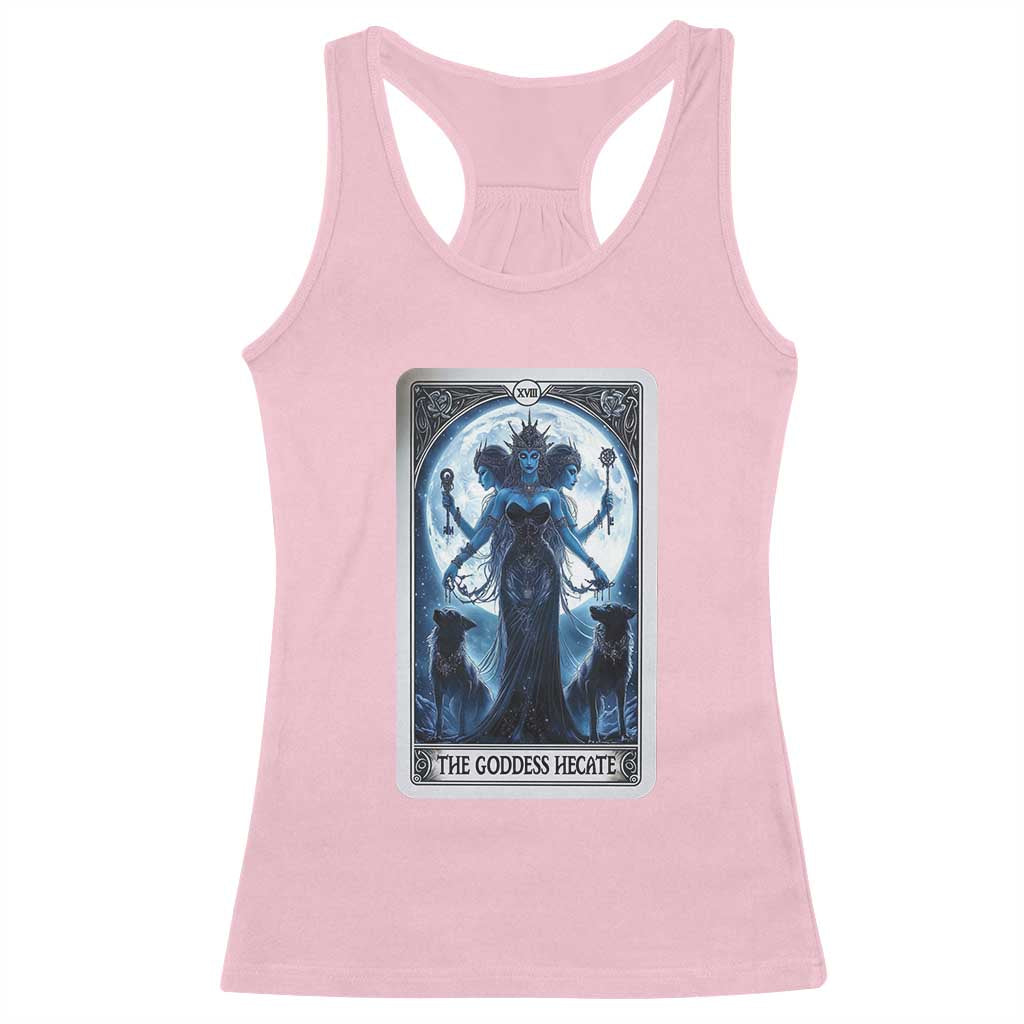 Greek Mythology Hecate Triple Goddess Racerback Tank Top Moon Pagan Gothic Witch TS09 Light Pink Print Your Wear