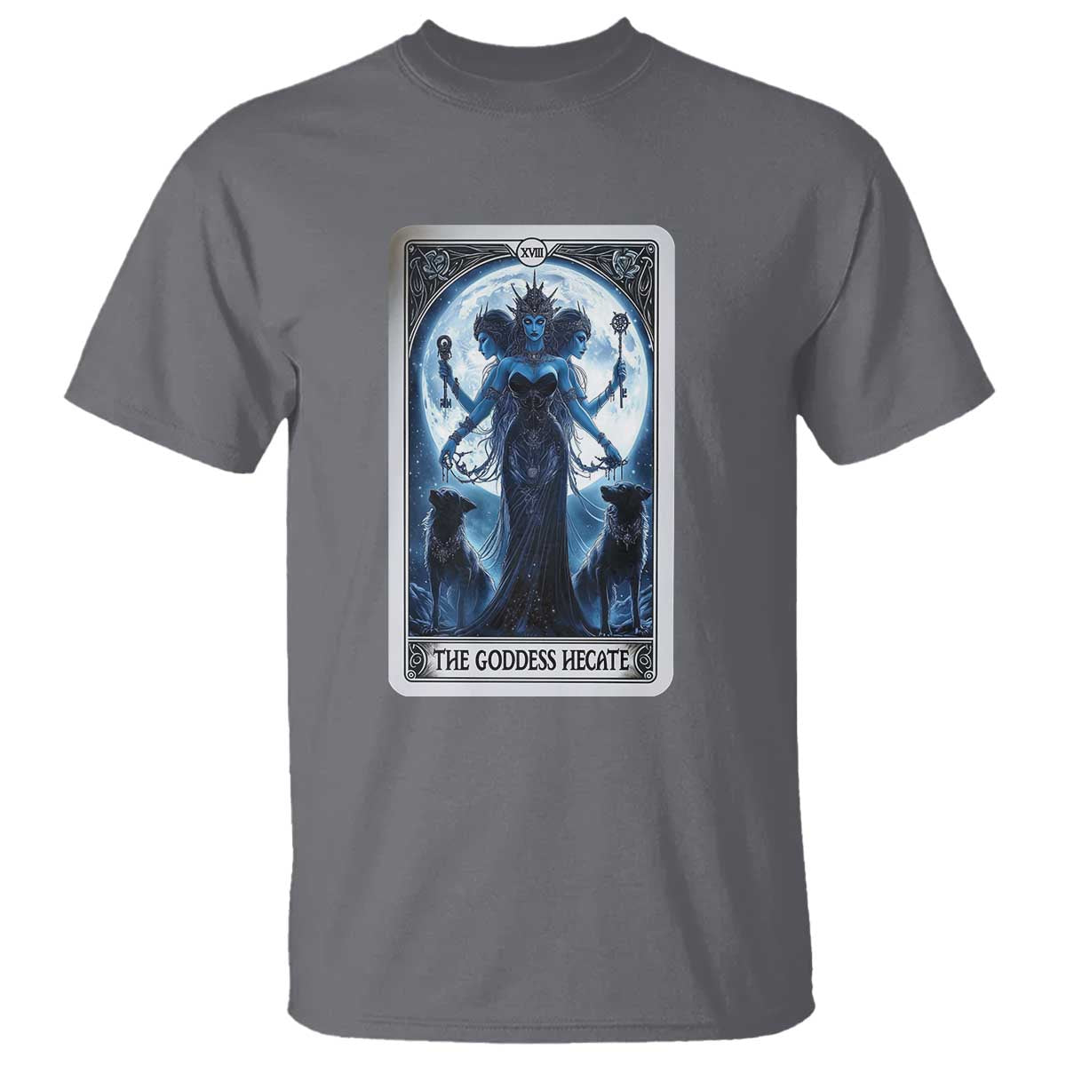Greek Mythology Hecate Triple Goddess T Shirt Moon Pagan Gothic Witch TS09 Charcoal Print Your Wear