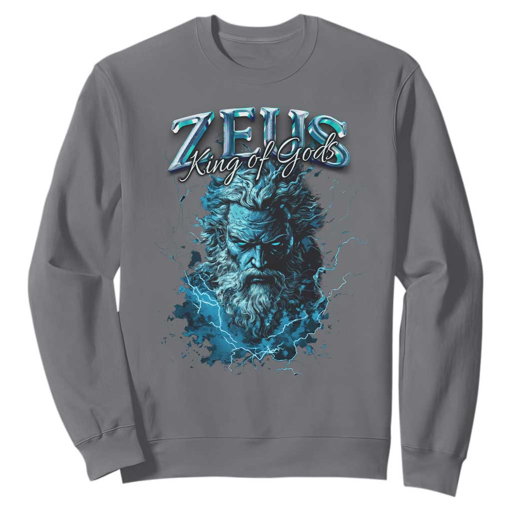 Greek Mythology Zeus Sweatshirt King Of Gods TS09 Charcoal Print Your Wear