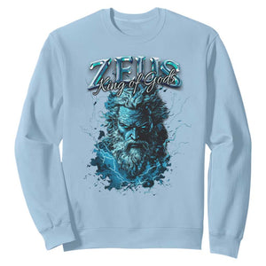 Greek Mythology Zeus Sweatshirt King Of Gods TS09 Light Blue Print Your Wear