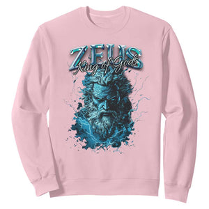 Greek Mythology Zeus Sweatshirt King Of Gods TS09 Light Pink Print Your Wear