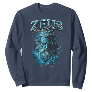 Greek Mythology Zeus Sweatshirt King Of Gods TS09 Navy Print Your Wear
