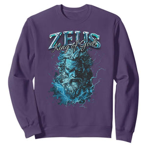 Greek Mythology Zeus Sweatshirt King Of Gods TS09 Purple Print Your Wear