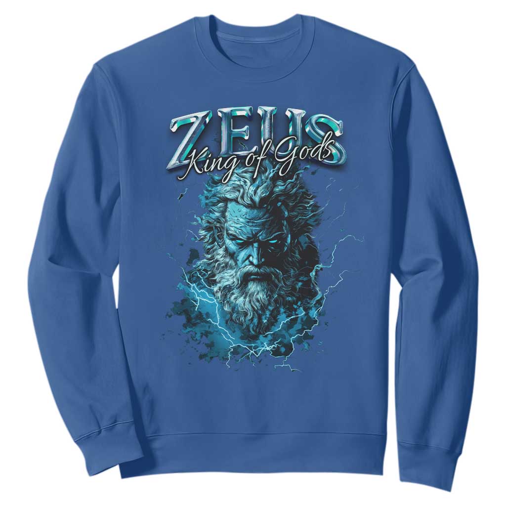Greek Mythology Zeus Sweatshirt King Of Gods TS09 Royal Blue Print Your Wear