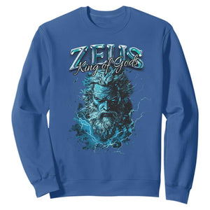 Greek Mythology Zeus Sweatshirt King Of Gods TS09 Royal Blue Print Your Wear