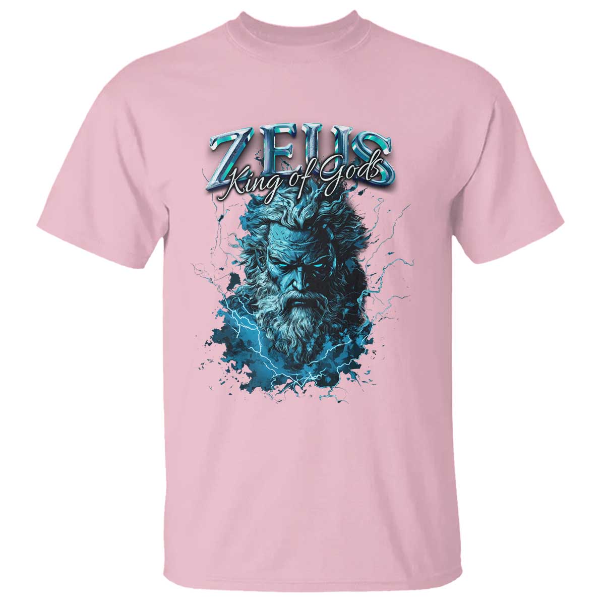 Greek Mythology Zeus T Shirt King Of Gods TS09 Light Pink Print Your Wear