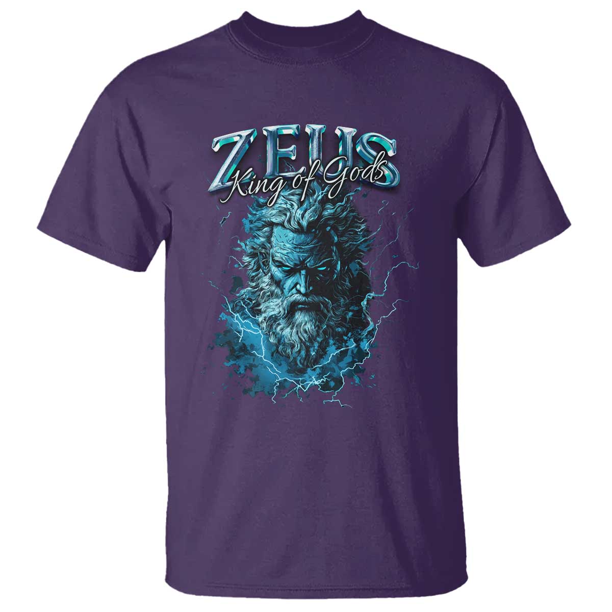 Greek Mythology Zeus T Shirt King Of Gods TS09 Purple Print Your Wear