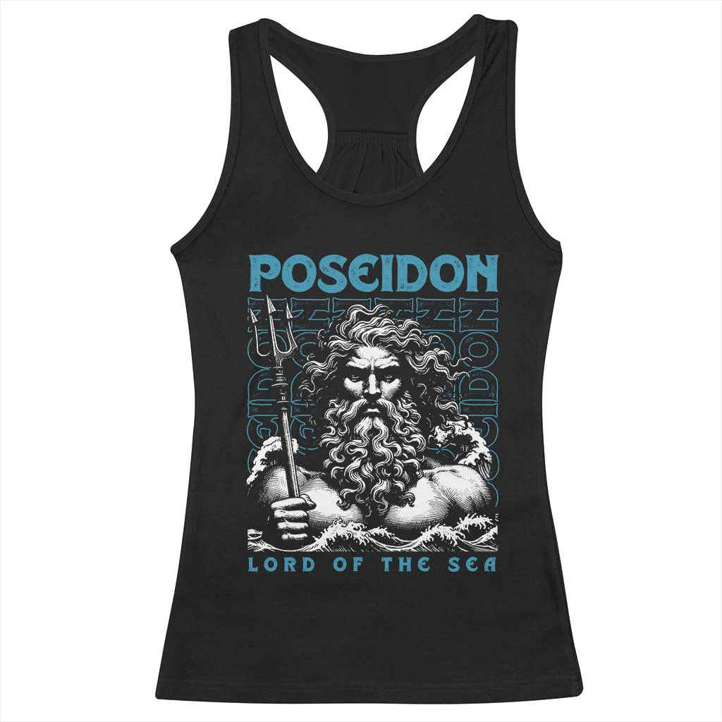 Greek Mythology Poseidon Racerback Tank Top Lord Of The Sea Trident TS09 Black Print Your Wear