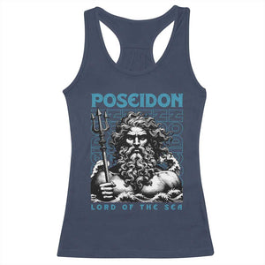 Greek Mythology Poseidon Racerback Tank Top Lord Of The Sea Trident TS09 Navy Print Your Wear
