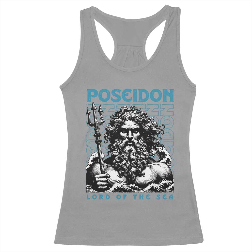 Greek Mythology Poseidon Racerback Tank Top Lord Of The Sea Trident TS09 Sport Gray Print Your Wear