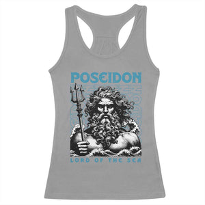 Greek Mythology Poseidon Racerback Tank Top Lord Of The Sea Trident TS09 Sport Gray Print Your Wear