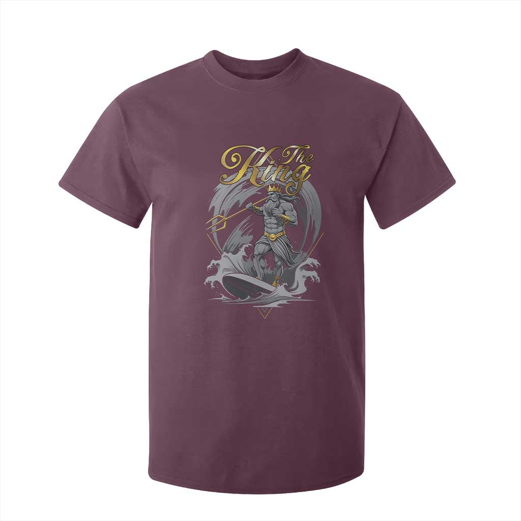 Greek Mythology Poseidon T Shirt For Kid The King Triton Mermaid Dad TS09 Maroon Print Your Wear