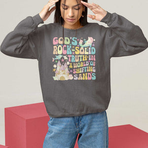 Scuba VBS 2024 Sweatshirt God's Rock Solid Vacation Bible School Christian TS09 Dark Chocolate Print Your Wear