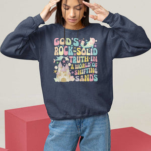 Scuba VBS 2024 Sweatshirt God's Rock Solid Vacation Bible School Christian TS09 Navy Print Your Wear