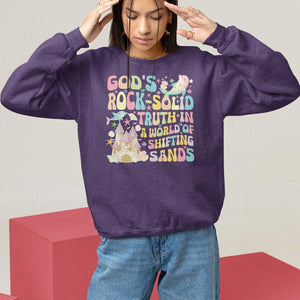 Scuba VBS 2024 Sweatshirt God's Rock Solid Vacation Bible School Christian TS09 Purple Print Your Wear