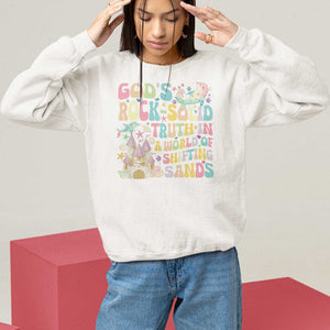 Scuba VBS 2024 Sweatshirt God's Rock Solid Vacation Bible School Christian TS09 White Print Your Wear