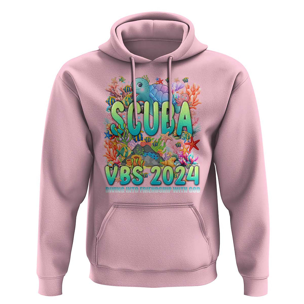 Scuba VBS 2024 Hoodie Diving Into Friendship Vacation Bible School TS09 Light Pink Print Your Wear