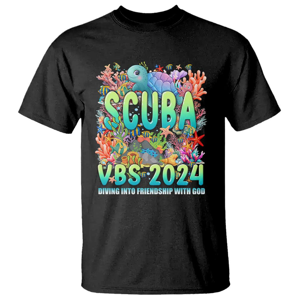 Scuba VBS 2024 T Shirt Diving Into Friendship Vacation Bible School TS09 Black Print Your Wear