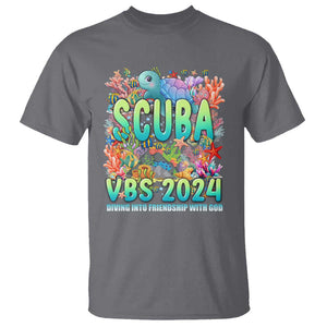 Scuba VBS 2024 T Shirt Diving Into Friendship Vacation Bible School TS09 Charcoal Print Your Wear