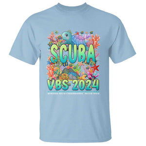 Scuba VBS 2024 T Shirt Diving Into Friendship Vacation Bible School TS09 Light Blue Print Your Wear