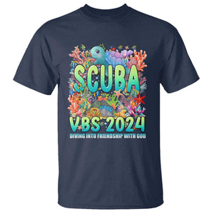 Scuba VBS 2024 T Shirt Diving Into Friendship Vacation Bible School TS09 Navy Print Your Wear