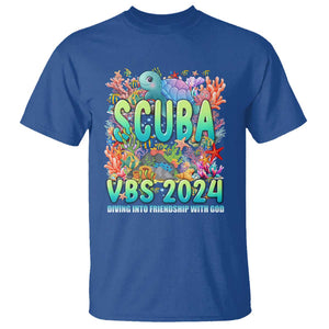 Scuba VBS 2024 T Shirt Diving Into Friendship Vacation Bible School TS09 Royal Blue Print Your Wear