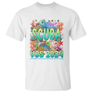 Scuba VBS 2024 T Shirt Diving Into Friendship Vacation Bible School TS09 White Print Your Wear