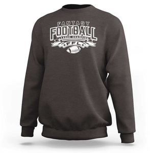 Funny Fantasy Football League Champion Sweatshirt TS09 Dark Chocolate Print Your Wear