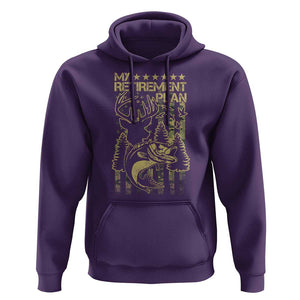 Funny My Retirement Plan Hunting Fishing Hoodie TS09 Purple Print Your Wear