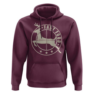 Funny Hunting Hoodie Fast Food Deer Hunter TS09 Maroon Print Your Wear