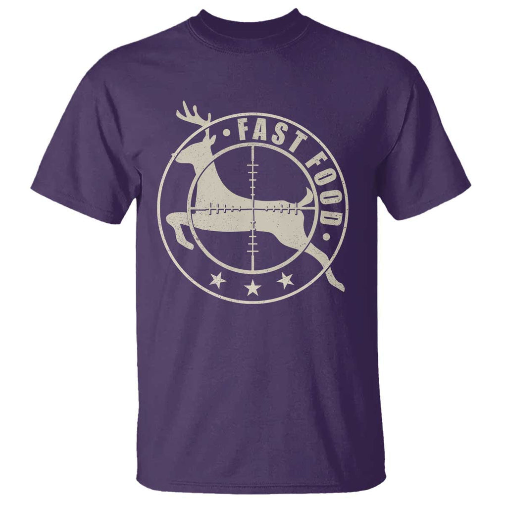 Funny Hunting T Shirt Fast Food Deer Hunter TS09 Purple Print Your Wear