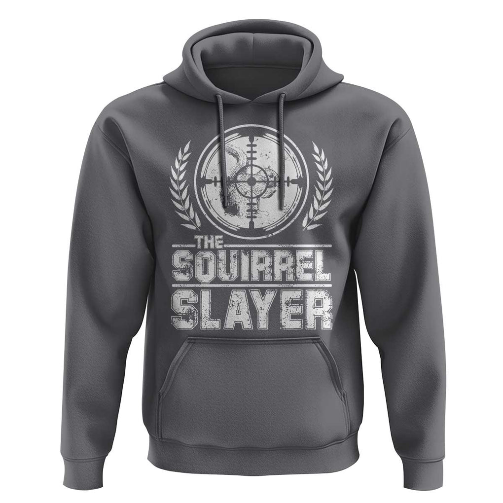 Funny Hunting Squirrel Slayer Retro Hoodie TS09 Charcoal Print Your Wear