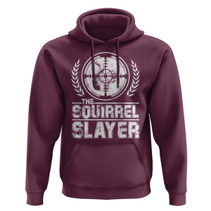 Funny Hunting Squirrel Slayer Retro Hoodie TS09 Maroon Print Your Wear