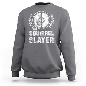 Funny Hunting Squirrel Slayer Retro Sweatshirt TS09 Charcoal Print Your Wear