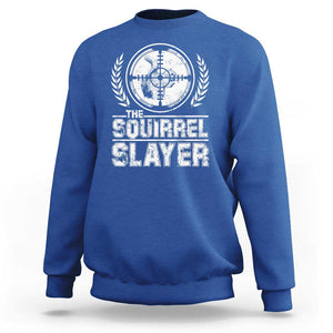 Funny Hunting Squirrel Slayer Retro Sweatshirt TS09 Royal Blue Print Your Wear