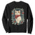 Christmas Cat Sweatshirt Vintage Kitten Victorian Royal Holly TS09 Black Print Your Wear