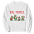 Funny Christmas Cat Sweatshirt Ew People Green Cat Santa TS09 White Print Your Wear