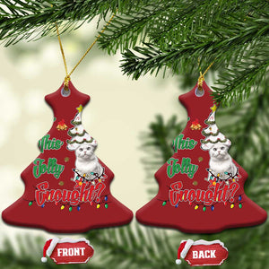 Xmas Cat Christmas Ornament Is This Jolly Enough TS09 Christmas Tree Red Print Your Wear