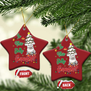 Xmas Cat Christmas Ornament Is This Jolly Enough TS09 Star Red Print Your Wear