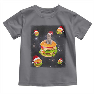 Funny Christmas Cat Baby Shirt Santa Cat Hamburger Lover Galaxy Outer Space TS09 Charcoal Print Your Wear