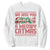 Christmas Cat Sweatshirt We Hiss You A Meowy Catmas TS09 White Print Your Wear