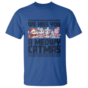 Christmas Cute Cat T Shirt We Hiss You A Meowy Catmas TS09 Royal Blue Print Your Wear