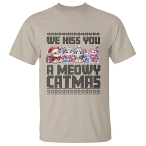 Christmas Cute Cat T Shirt We Hiss You A Meowy Catmas TS09 Sand Print Your Wear