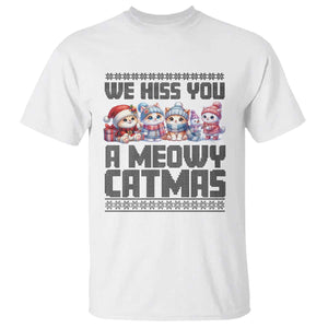 Christmas Cute Cat T Shirt We Hiss You A Meowy Catmas TS09 White Print Your Wear