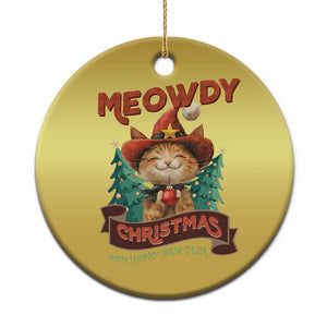 Xmas Cowboy Cat Christmas Ornament Meowdy Christmas And Happy Mew Year TS09 Print Your Wear