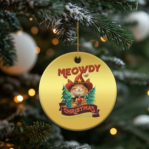 Xmas Cowboy Cat Christmas Ornament Meowdy Christmas And Happy Mew Year TS09 Print Your Wear