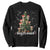 Christmas Cat Sweatshirt Santa Paw And Claw Cats Xmas Tree TS09 Black Print Your Wear