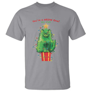 Funny Christmas Cat T Shirt You Are A Meow One Mr. Cat Green Cat TS09 Sport Gray Print Your Wear